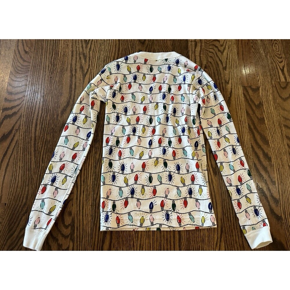 Hanna Andersson Size 12 Christmas Pajamas Lights Organic Cotton Top Only Sz 150 - Picture 14 of 14